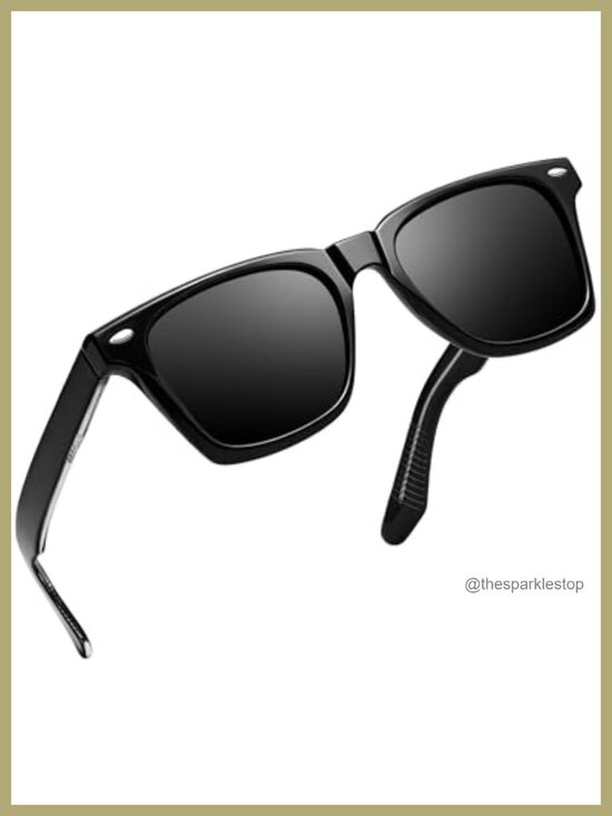 Retro Square Polarized Sunglasses UV400 Protection Acetate TR90 Frame Men Women main image 6